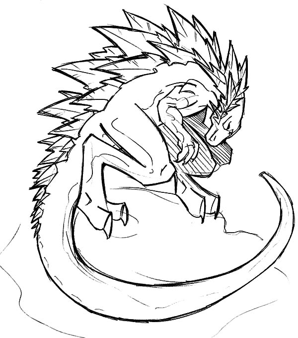 600x680 Drawing Godzilla Coloring Pages Color Luna