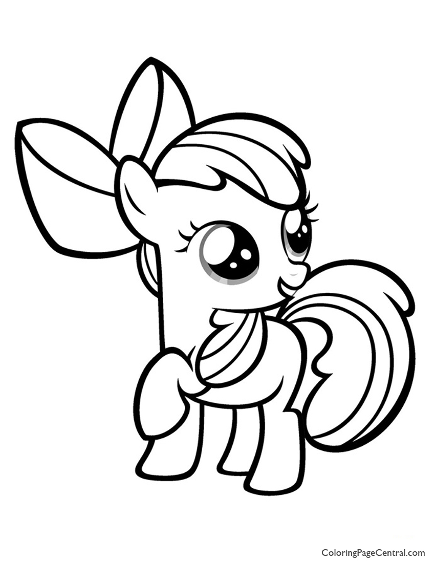 My Little Pony Apple Bloom 01 Coloring Page Coloring Page Central 850x1100 My Little Pony Apple Bloom 01 Coloring Page Coloring Page Central