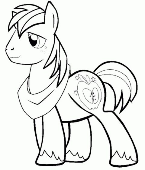 Apple Bloom Coloring Page Free Download 480x561 Apple Bloom Coloring Page Free Download