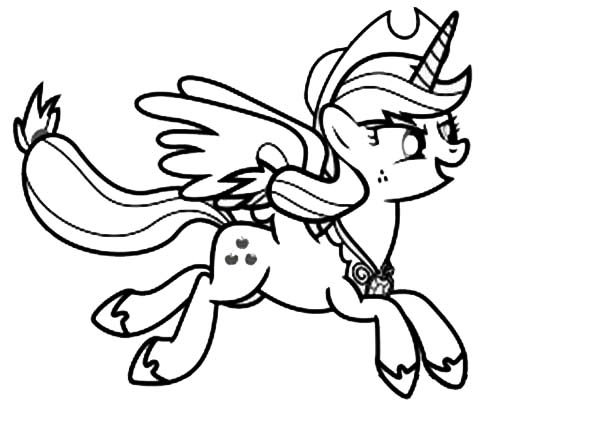 Apple Bloom Coloring Pages My Little Pony Applejack 600x441 Apple Bloom Coloring Pages My Little Pony Applejack