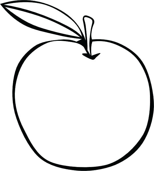 540x599 Coloring Pages Fruit Apple Coloring Page Apple Coloring Page Apple