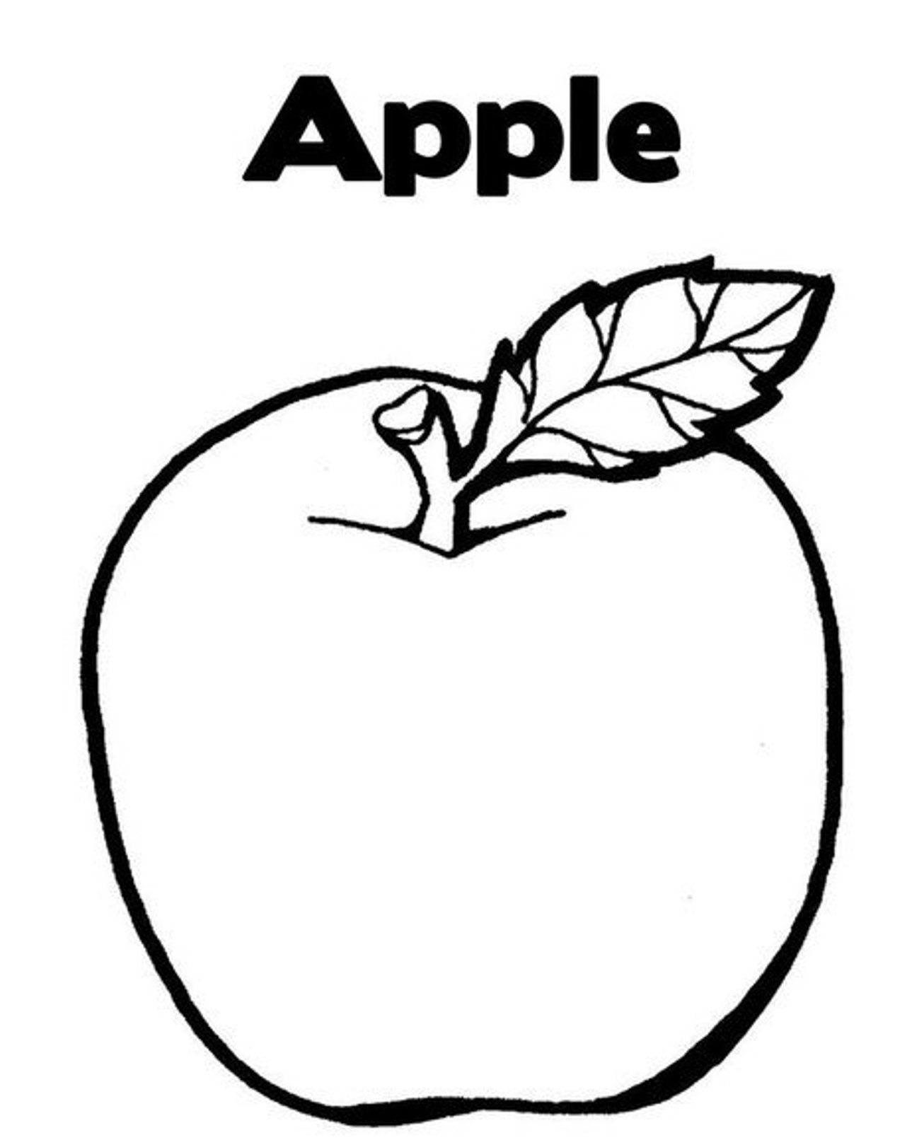 1306x1612 Free Apple Fruit Coloring Pages On Sheet