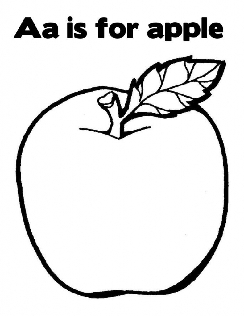 Suddenly A Is For Apple Coloring Page Full Free Printable Pages 791x1024 Suddenly A Is For Apple Coloring Page Full Free Printable Pages