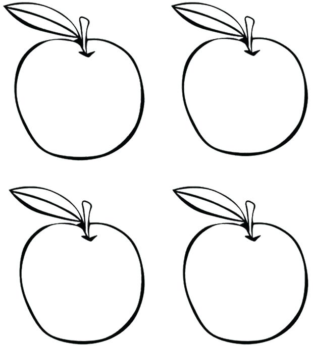 620x686 Apple Coloring Pages Four Apples Coloring Page Apple Coloring