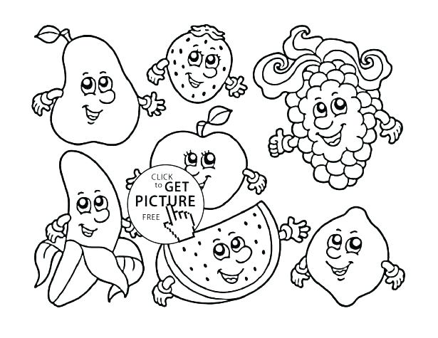 615x475 Fruits Coloring Pages Fruit Coloring Pages Watermelon