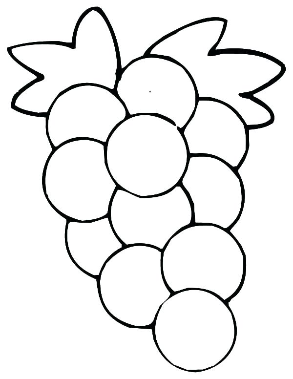 600x776 Grapes Coloring Page Grapes Mature Fruit Coloring Pages Preschool