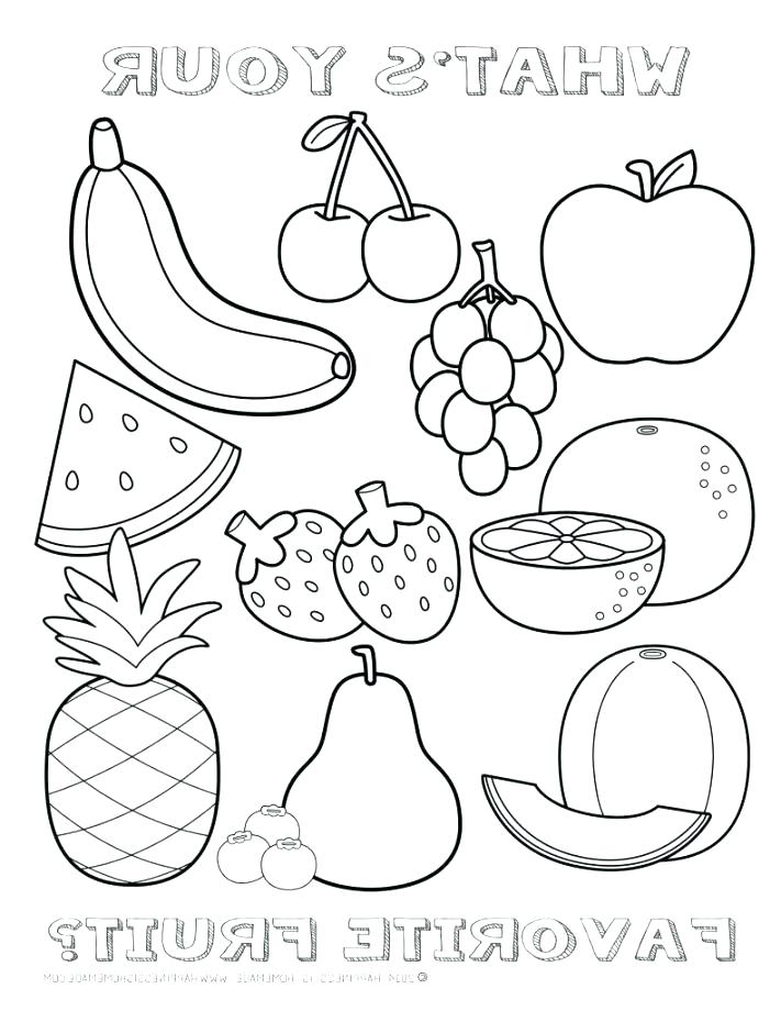 711x920 Coloring Pages Of Fruit