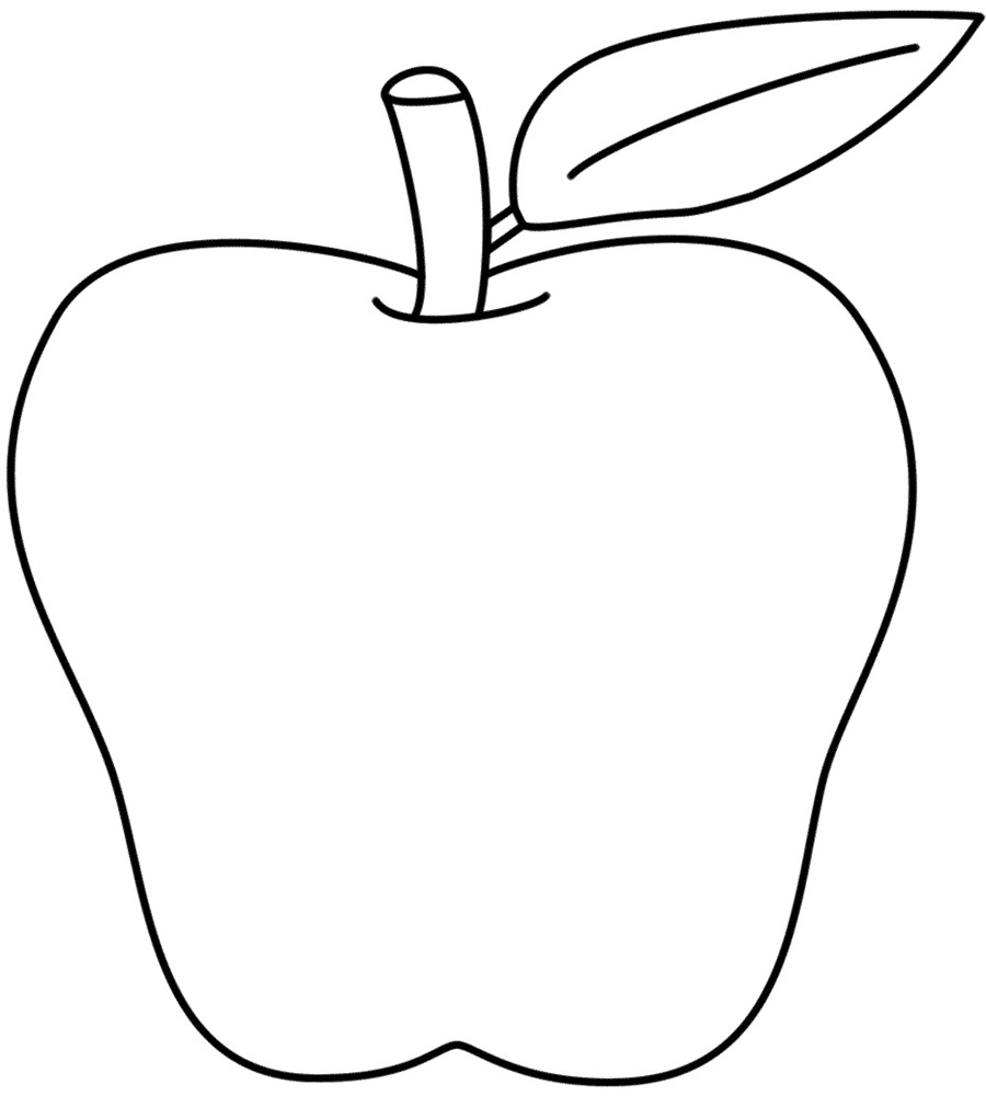 900x1000 Apple Color Sheet Coloring Pages For Preschool