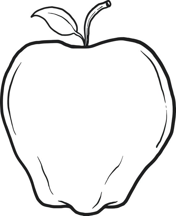 570x700 Apple Coloring Page Coloring Pages Apple Apple Coloring Page Apple