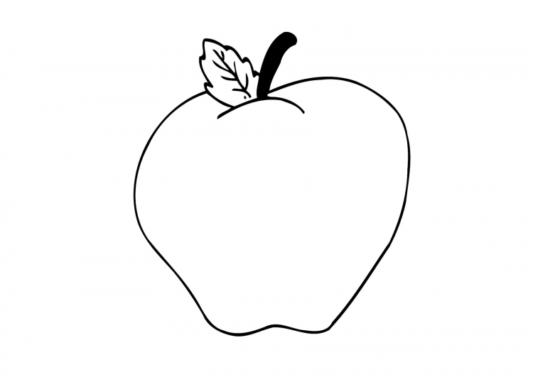 Apple Core Coloring Page