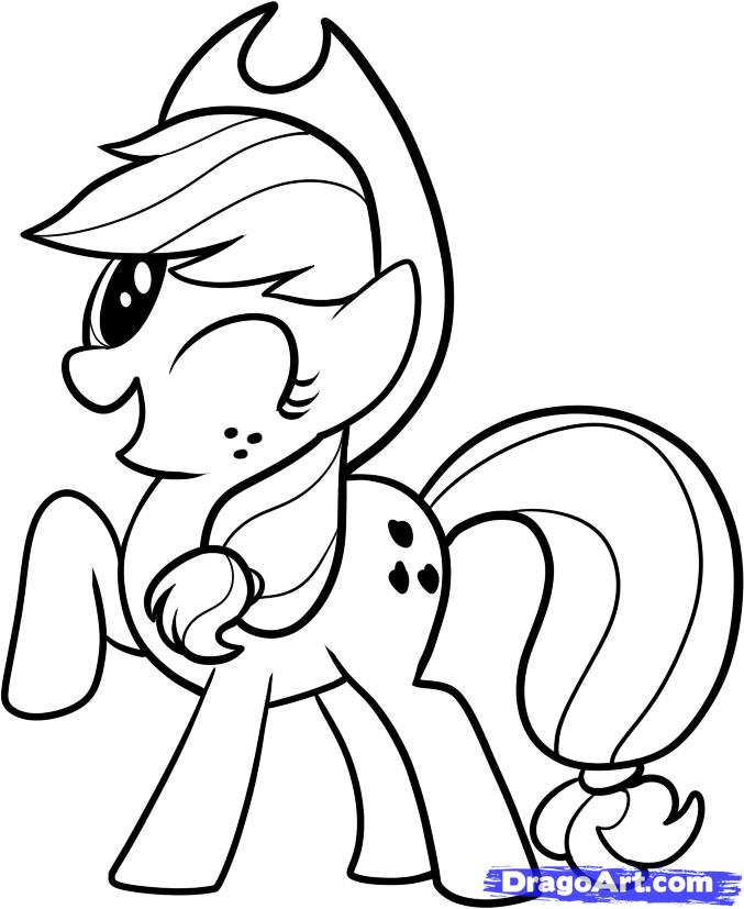 677x827 How To Draw My Little Pony Applejack