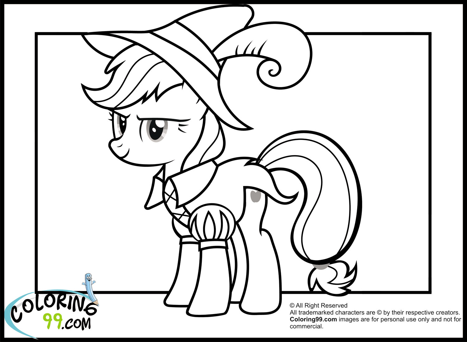 1500x1100 My Little Pony Applejack Coloring Page Free Download