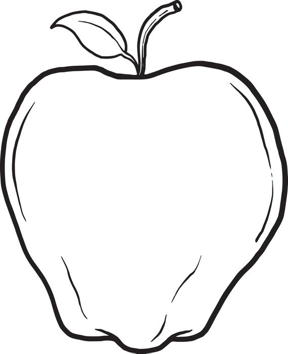 570x700 Free Printable Apple Coloring Pages Fair Apple Coloring Pages