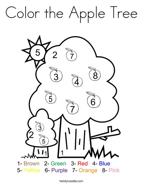 Color The Apple Tree Coloring Page 468x605 Color The Apple Tree Coloring Page
