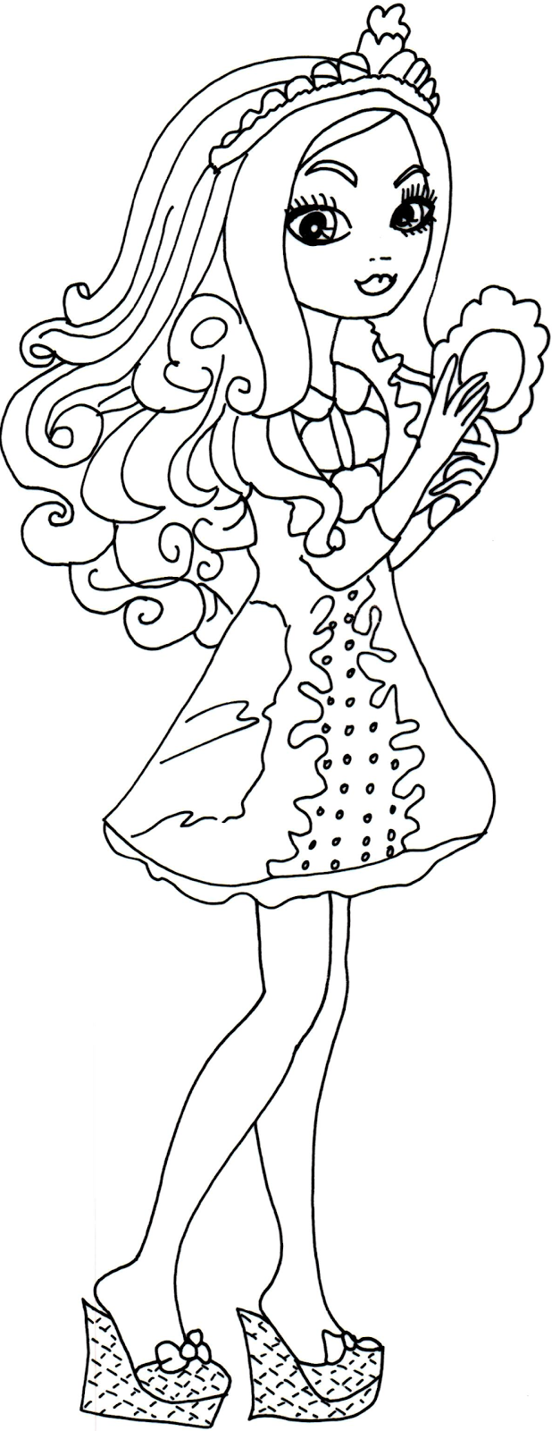 627x1600 Free Ever After High Coloring Pages January 2014