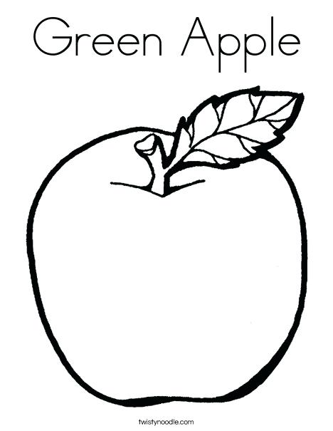 468x605 Apple Coloring Pictures Green Apple Coloring Page Fruit Coloring