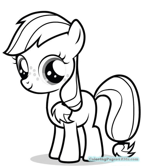 600x700 My Little Pony Applejack Coloring Pages 4