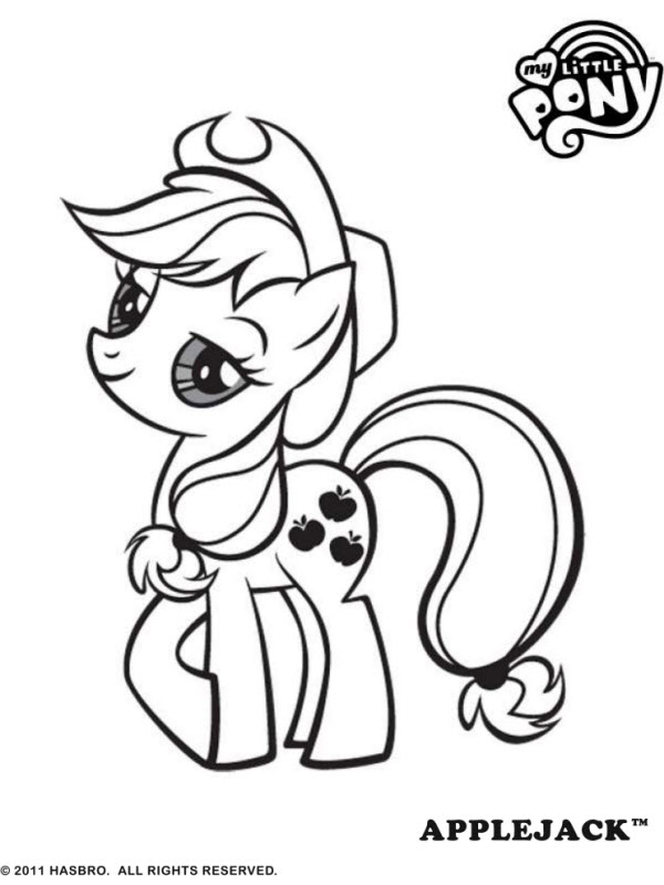 My Little Pony Applejack Coloring Pages 600x800 My Little Pony Applejack Coloring Pages