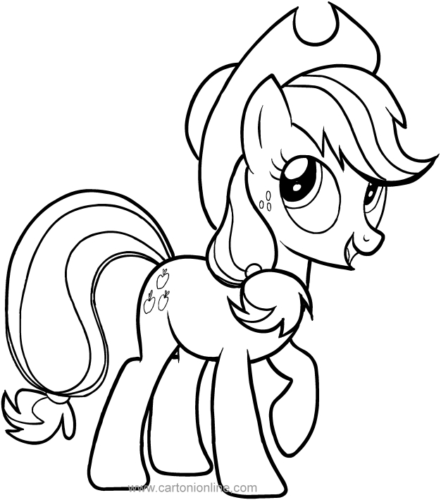 Applejack Of My Little Pony Coloring Pages 626x709 Applejack Of My Little Pony Coloring Pages