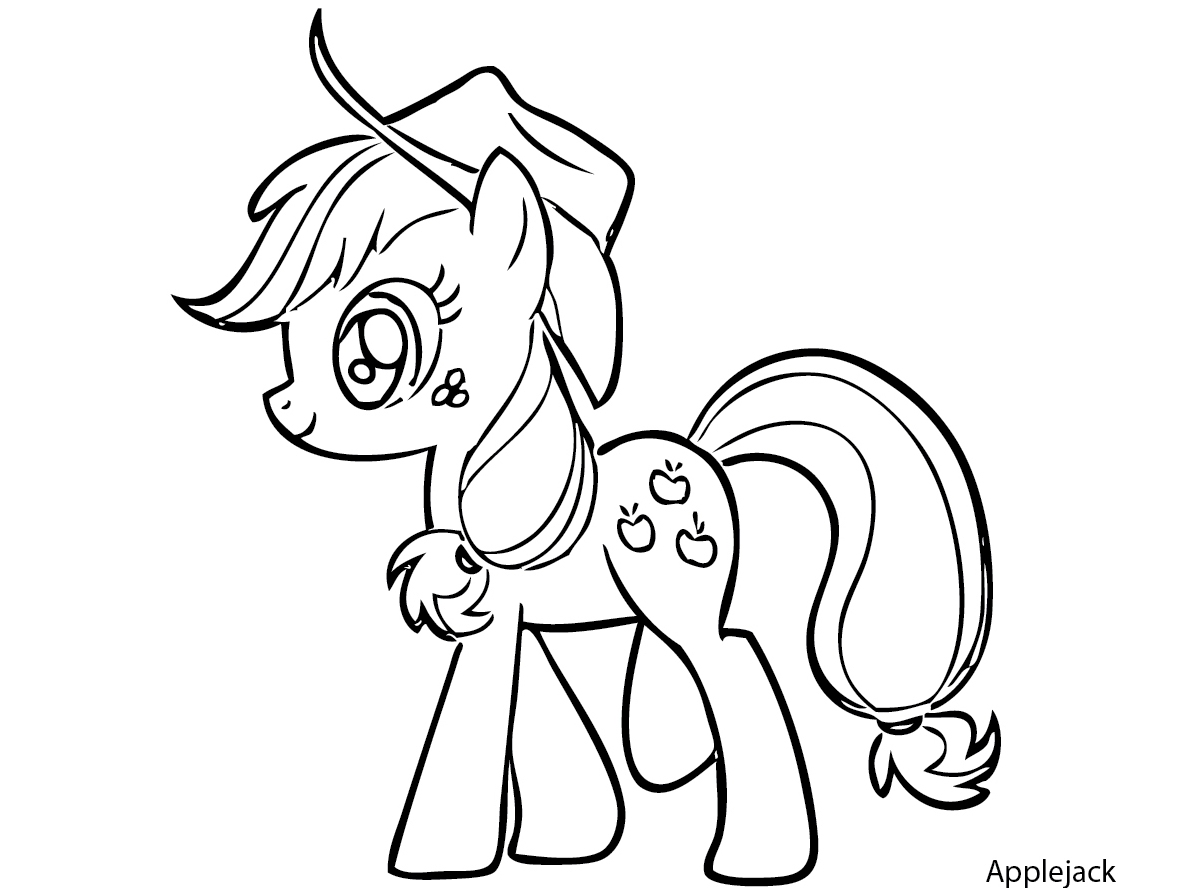 Drawn Pony Applejack 5 Coloring Page 1198x888 Drawn Pony Applejack 5 Coloring Page