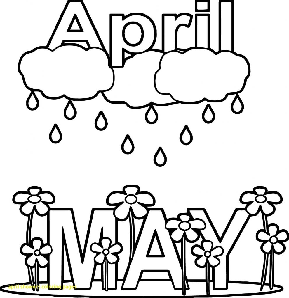 990x1024 April Showers Coloring Pages