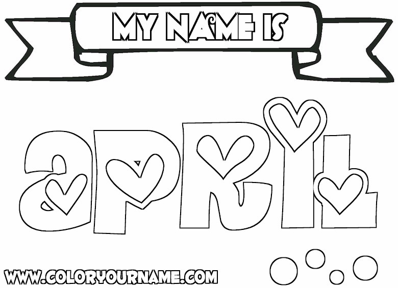 780x565 The Name April Click To Print Name Coloring Page Only About