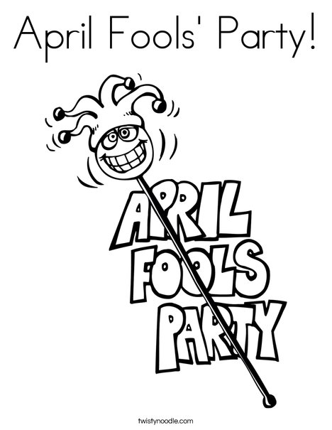 April Fools' Party Coloring Page 468x605 April Fools' Party Coloring Page