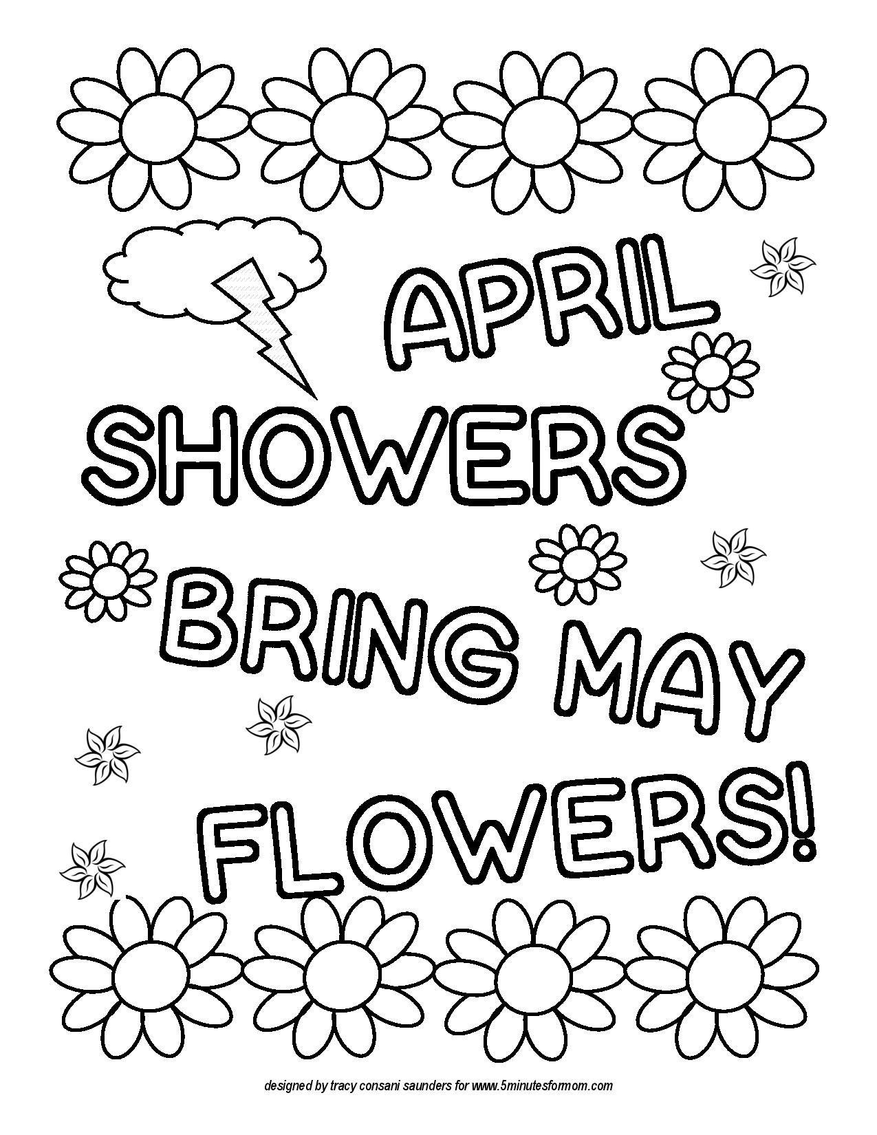 April Coloring Pages 1275x1650 April Coloring Pages