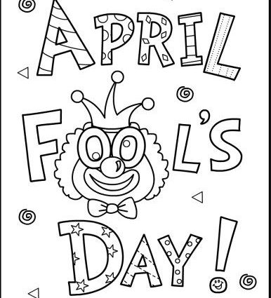 Abril Is April Coloring Page April Fools Coloring Page And April 386x425 Abril Is April Coloring Page April Fools Coloring Page And April