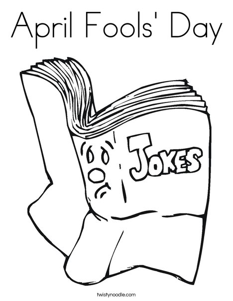April Fools' Day Coloring Page 468x605 April Fools' Day Coloring Page