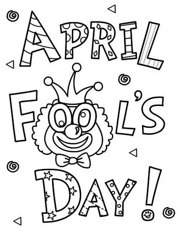 Happy April Fools Day Coloring Page Color Luna 600x777 Happy April Fools Day Coloring Page Color Luna