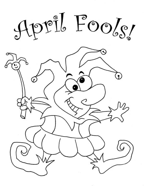 Look Out For April Fools Day Coloring Page Color Luna 600x776 Look Out For April Fools Day Coloring Page Color Luna