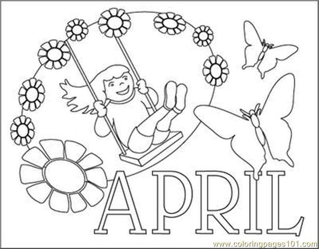 April Coloring Pages 650x508 April Coloring Pages