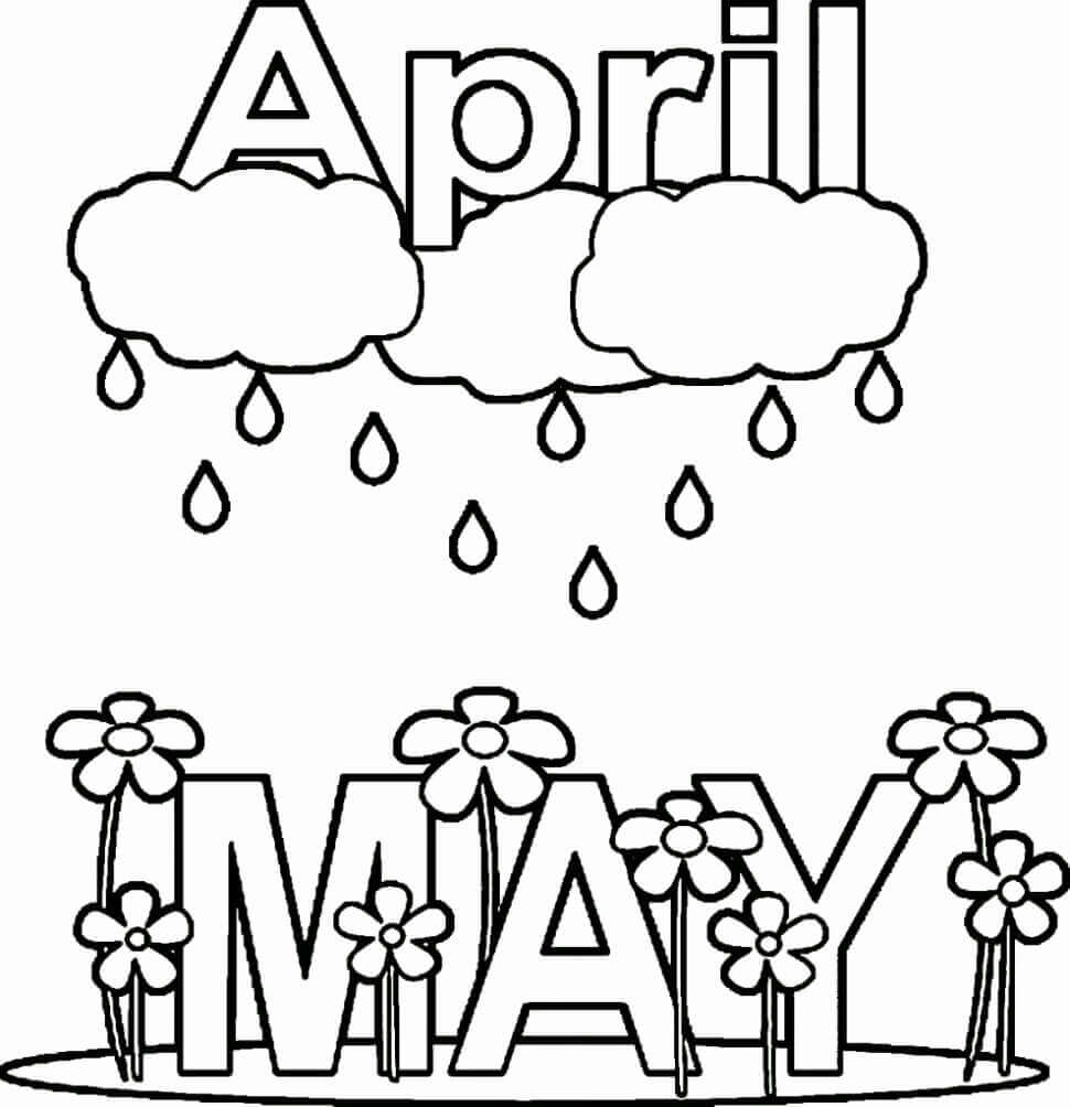 April Showers Coloring Pages