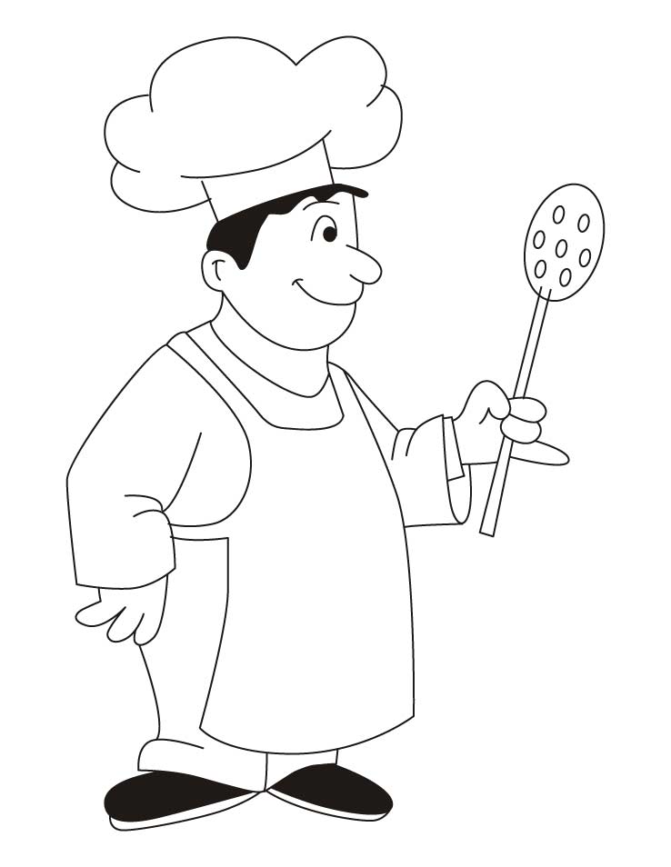 738x954 Chef Apron Coloring Page