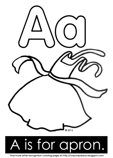 473x657 A Is For Apron Alphabet Coloring Page Crayon Palace