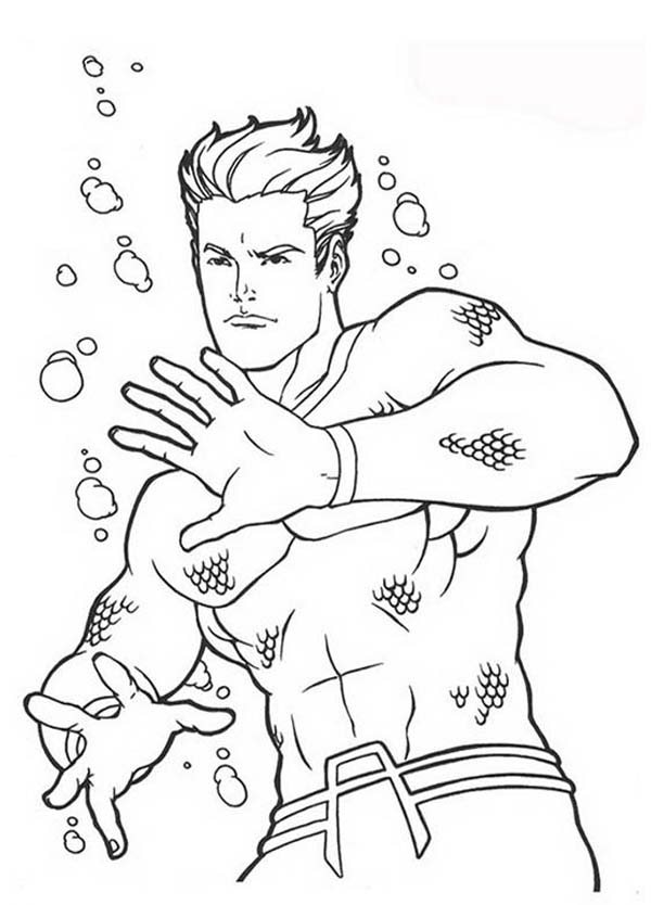 Aquaman Fighting Pose Coloring Pages Batch Coloring 600x834 Aquaman Fighting Pose Coloring Pages Batch Coloring