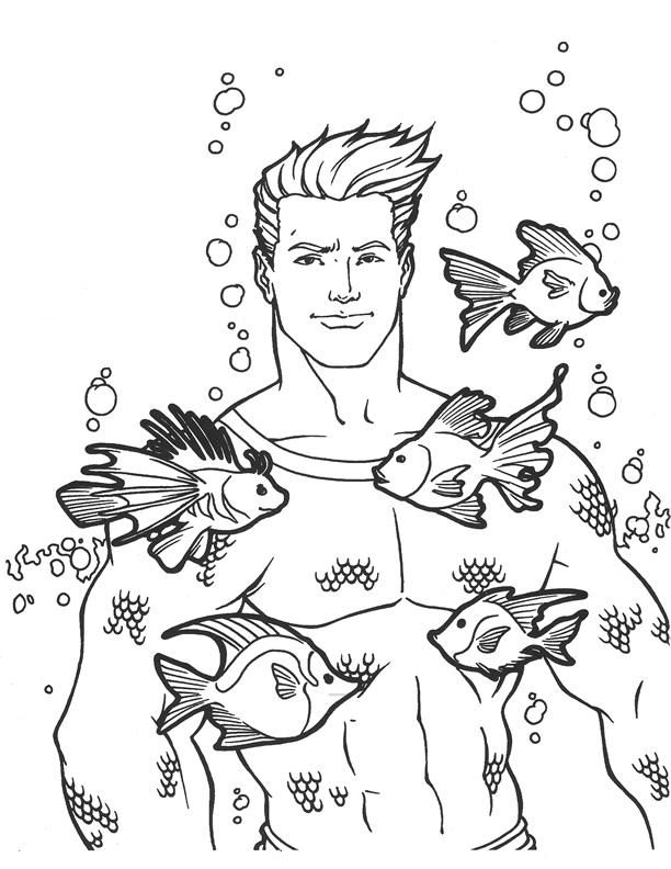 Aquaman Coloring 4 Kids Dc Super Hero's Amp Pets 612x792 Aquaman Coloring 4 Kids Dc Super Hero's Amp Pets