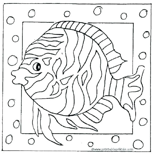 Fish Printable Coloring Pages Blank Aquarium Coloring Page 600x600 Fish Printable Coloring Pages Blank Aquarium Coloring Page