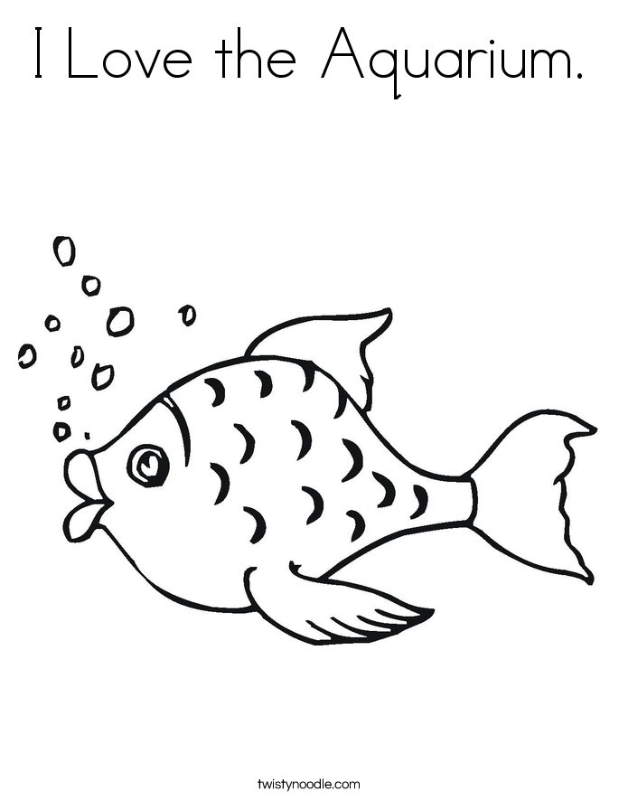 I Love The Aquarium Coloring Page 685x886 I Love The Aquarium Coloring Page