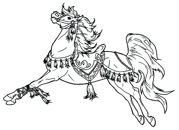 600x438 Printable Horse Coloring Pages Luxury Carousel Horse Coloring Page