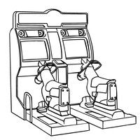 200x200 Printable Arcade Video Games Coloring Page