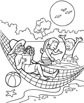 290x352 Summer Day Coloring Page School
