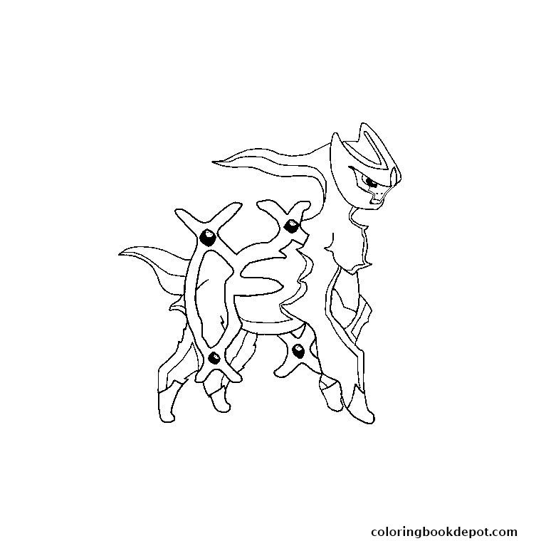 760x760 Pokemon Arceus Coloring Pages