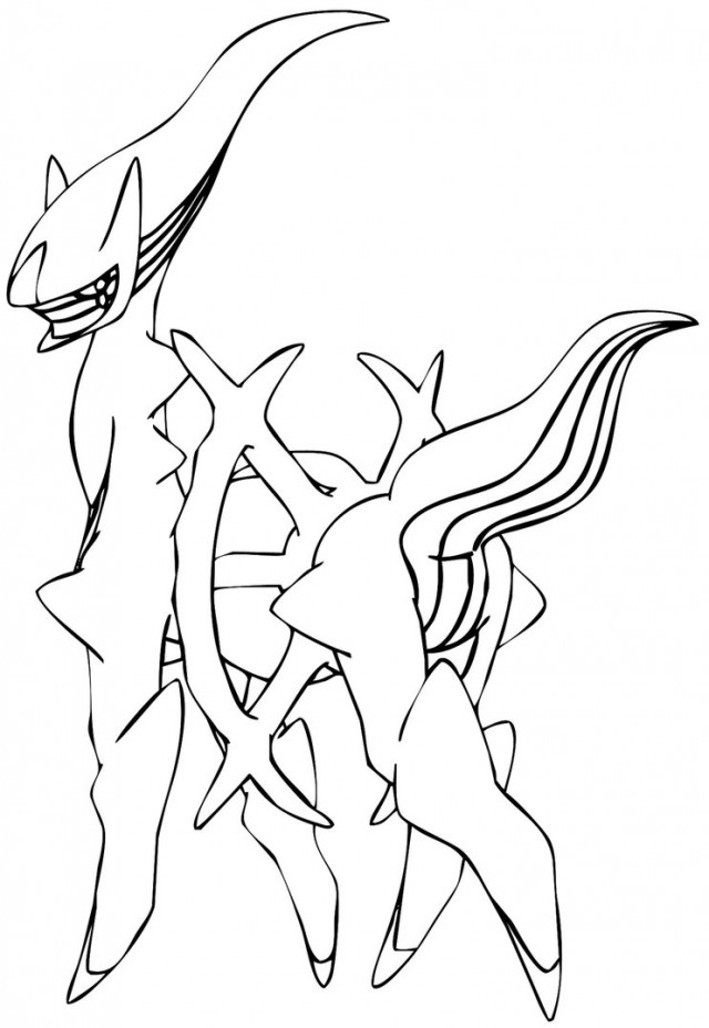 640x928 Arceus Legendary Pokemon Coloring Pages