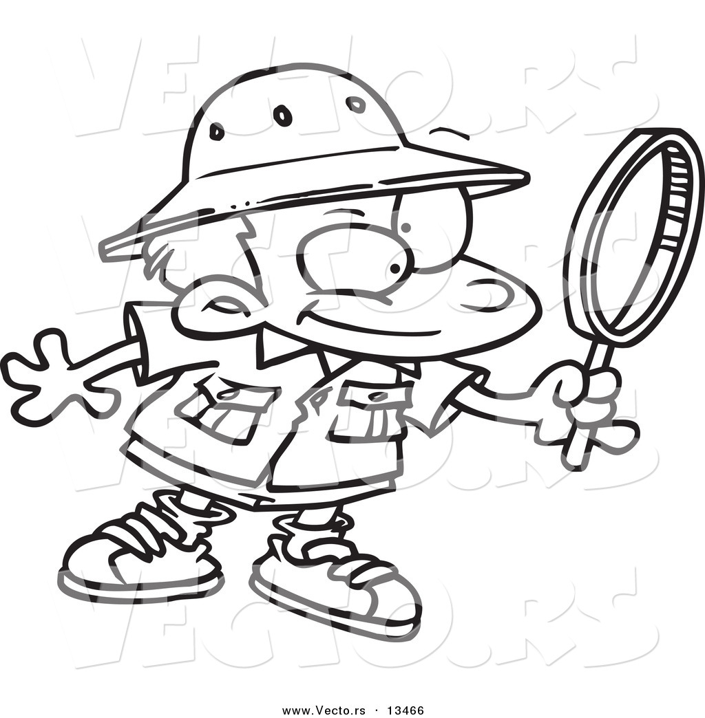 Vector Of A Cartoon Archaeology Boy Using A Magnifying Glass 1024x1044 Vector Of A Cartoon Archaeology Boy Using A Magnifying Glass