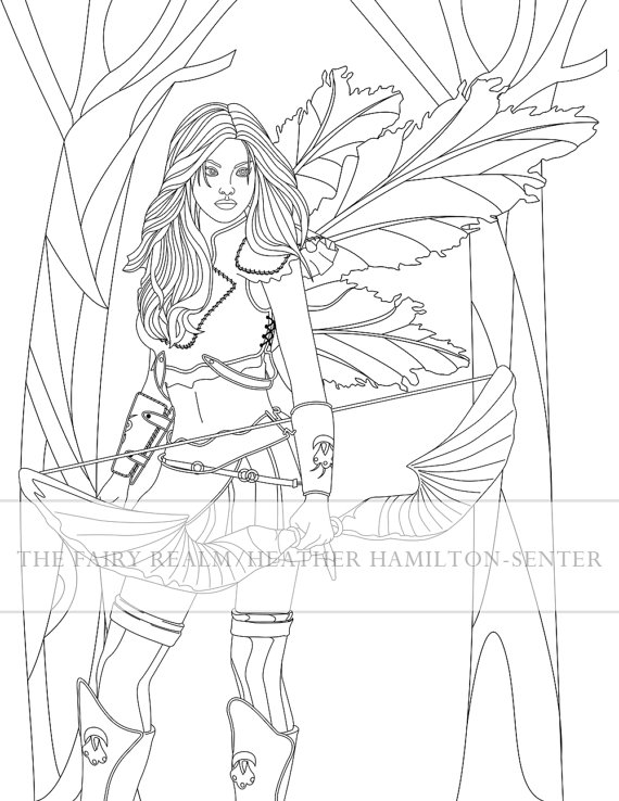 570x738 Items Similar To Fairy Coloring Page