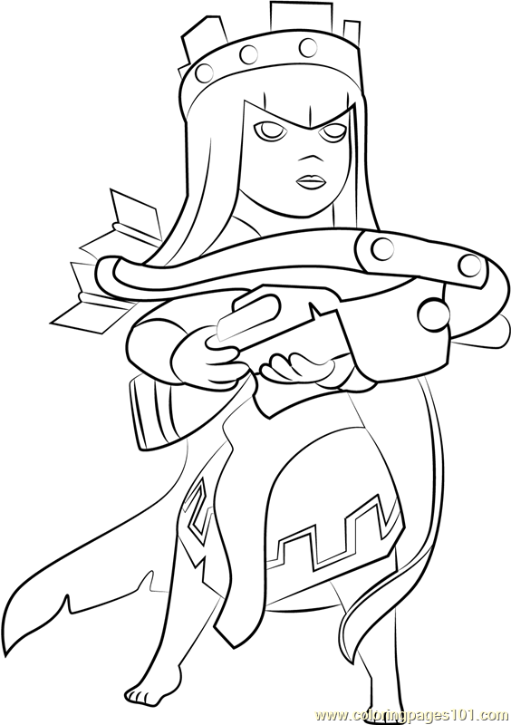 564x800 Queen Archer Coloring Page