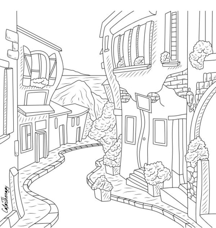 Architecture Coloring Pages at GetColorings.com | Free printable ...