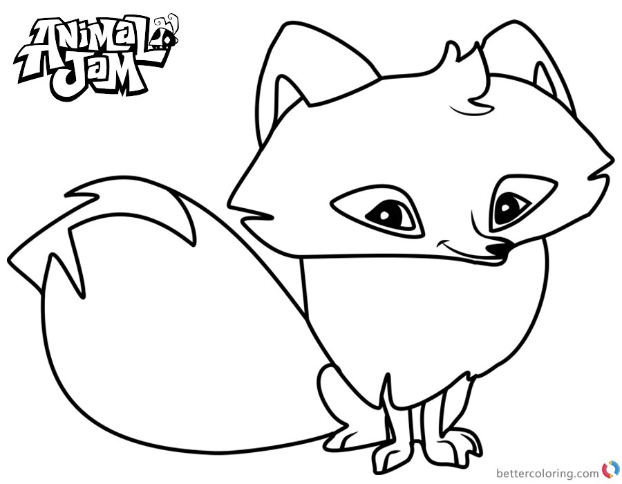 Animal Jam Coloring Pages Arctic Fox 900x700 Animal Jam Coloring Pages Arctic Fox